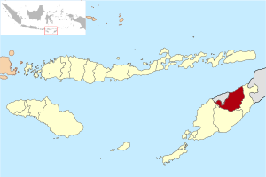 Situation de Timor Tengah Utara dans les petites îles de la Sonde orientales.
