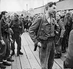 Au retour de l'opération de Dieppe en 1942