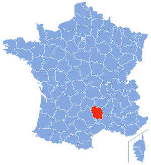 Localisation de la Lozère en France