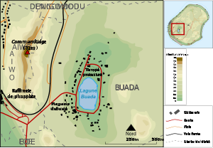 Carte de la lagune Buada