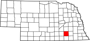 Map of Nebraska highlighting Fillmore County.svg