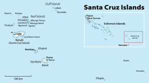 La province de Temotu, à l'est des Îles Salomon