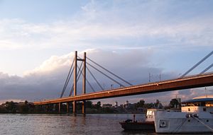 New Railway Bridge in Belgrade at dusk.JPG