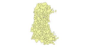 Carte des communes de la province de Palencia