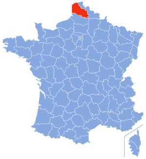 Localisation du Pas-de-Calais en France