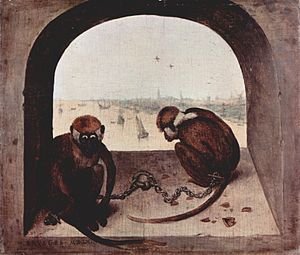 Les deux Singes, (1562)