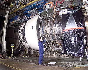 Rolls-Royce Trent 900 au banc d'essai