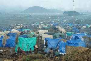 Camp de réfugiés au Zaïre