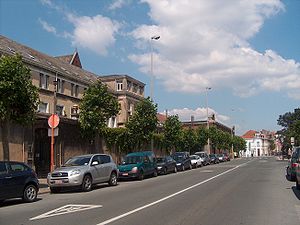La rue Chaumontel à Schaerbeek en direction d'Evere