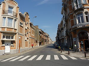 La rue Guillaume Kennis vue depuis le boulevard Lambermont