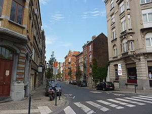 La rue Herman vue depuis l'avenue Louis Bertrand