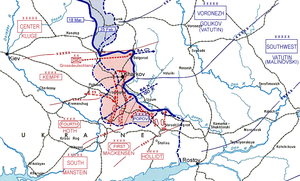 Offensives allemandes dans le secteur de Kharkiv entre février et mars 1943.
