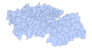 Carte des communes de la province de Tolède