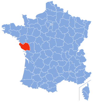 Localisation de la Vendée en France