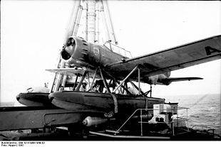 Arado Ar 196 embarqué sur catapulte sur l’Admiral Hipper