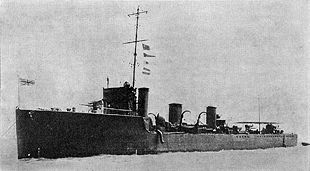 Le HMS Shark, destroyer de la classe K construit en 1912.