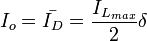 I_o=\bar{I_D}=\frac{I_{L_{max}}}{2}\delta