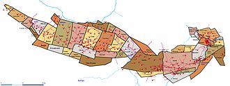 Carte des concessions et des puits du bassin minier.
