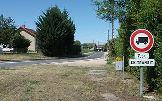 Exemple d’utilisation du panneau B8 sur une route