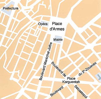 plan très sommaire du centre ville d'Oran