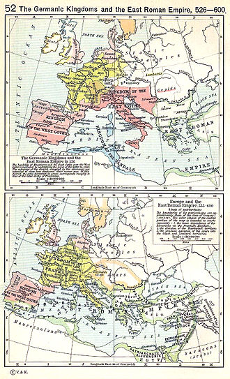 carte de la Méditerranée occidentale à la fin du cinquième siècle