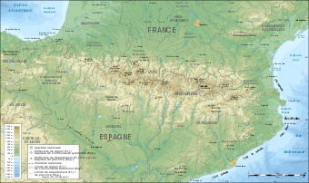 Géolocalisation sur la carte des Pyrénées