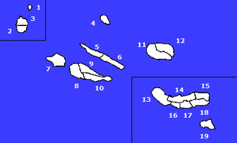 Les 19 municipalités des Açores