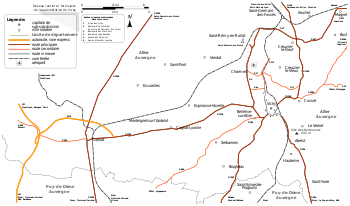 Carte du réseau routier et ferroviaire de l’agglomération