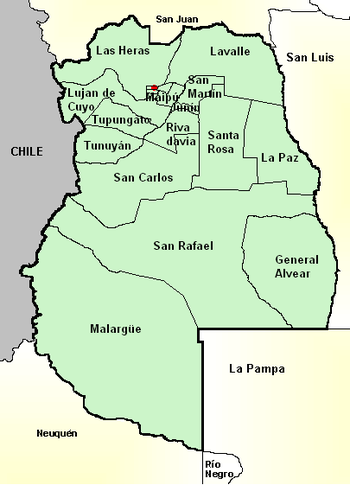 Mendoza province (Argentina), departments and its capital, with names.png