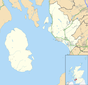 Carte du North Ayrshire, avec les principales localités.