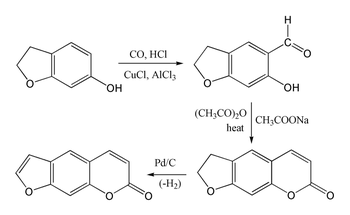 Synthèse du psoralène à partir du 6-hydroxycoumarane