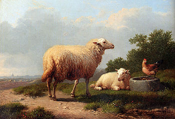 Verboeckhoven Eugene Sheep In A Meadow.jpg