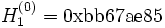 H_1^{(0)} = \mbox{0xbb67ae85}