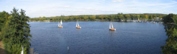 Photographie du lac Masuren à Duisbourg, dans la région industrielle de la Ruhr