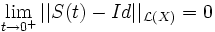 \lim_{t \rightarrow 0^+}||S(t)-Id||_{\mathcal{L}(X)}=0