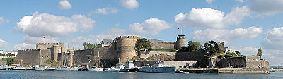 Photographie panoramique du château de Brest