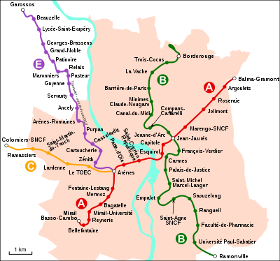 Toulouse Reseau Lignes ABCE.svg