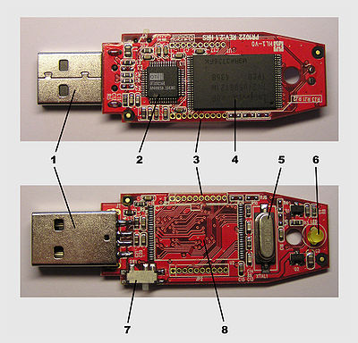 Clé USB sans sa coque protectrice