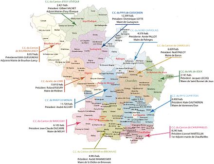 Carte du Pays Charolais Brionnais 2010