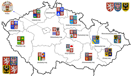 Emplacement des régions tchèques