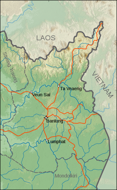 Ratanakiri physical map.svg
