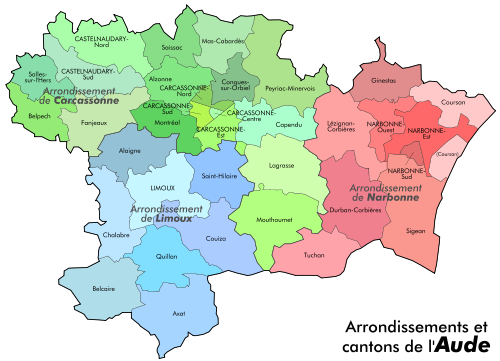 Arrondissements et cantons de l'Aude.svg