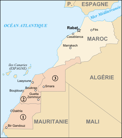 Map of Morocco and Western Sahara-fr.svg