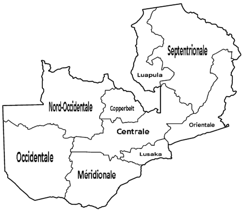 Les provinces de Zambie