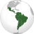 Localisation de l'Amérique latine sur Terre