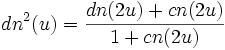 dn^2(u) = \frac{dn(2u)+cn(2u)}{1+cn(2u)}
