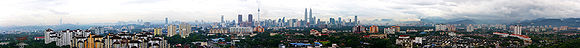 Vue panoramique de Kuala Lumpur.