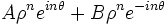  A\rho^n e^{in\theta} + B\rho^n e^{-in\theta}\,