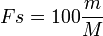 Fs = 100 \frac{m}{M}