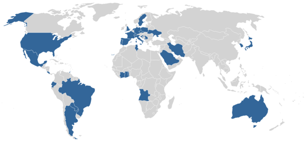 Carte des nations qualifiées
